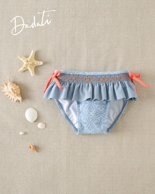 CULETÍN DE BEBÉ CON ESTAMPADO GEOMÉTRICO CON DETALLE DE LAZOS